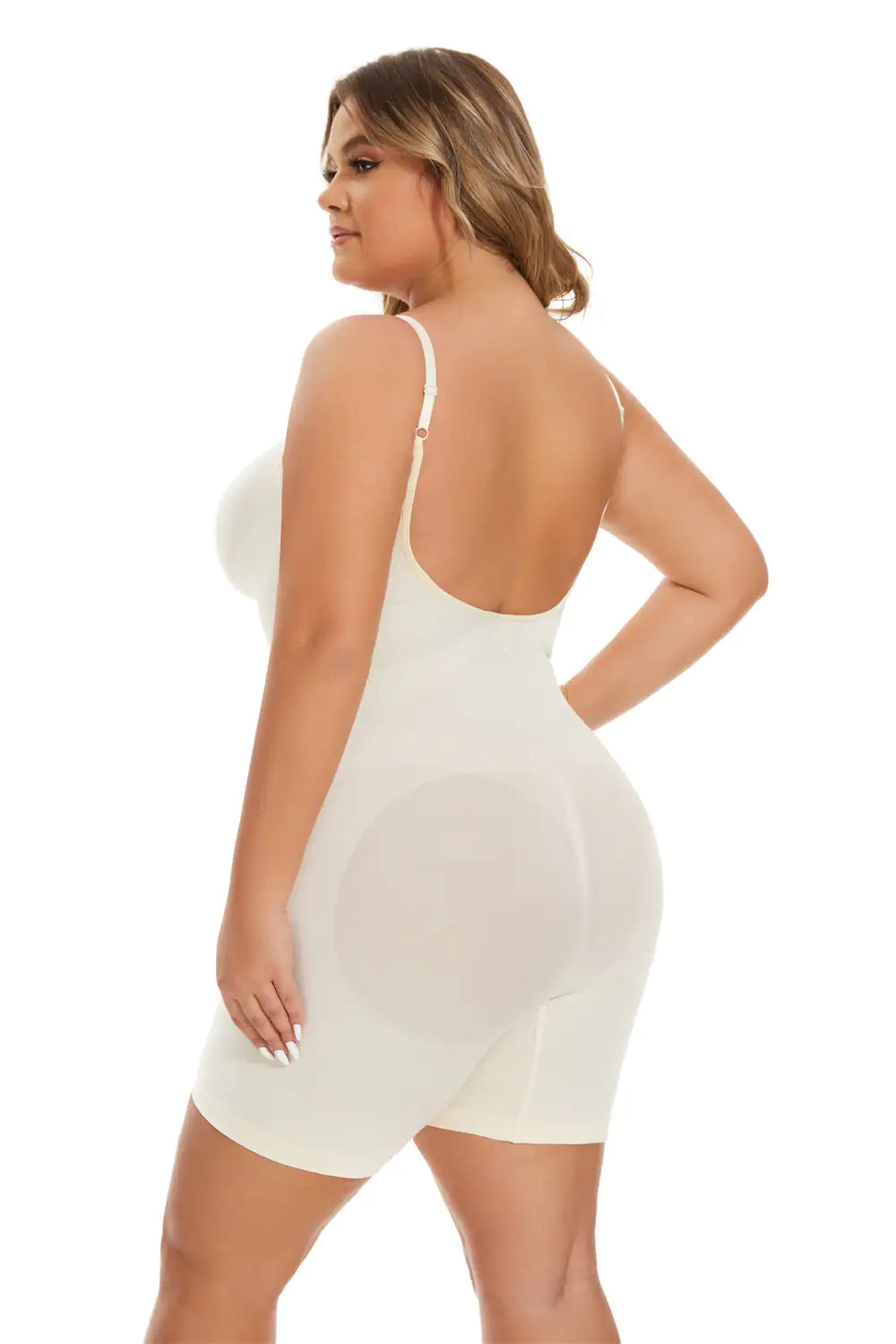 Simple Waist Fitted Belly Contracting And Hip Lifting Exposed Back Beauty Back Boxer Jumpsuit