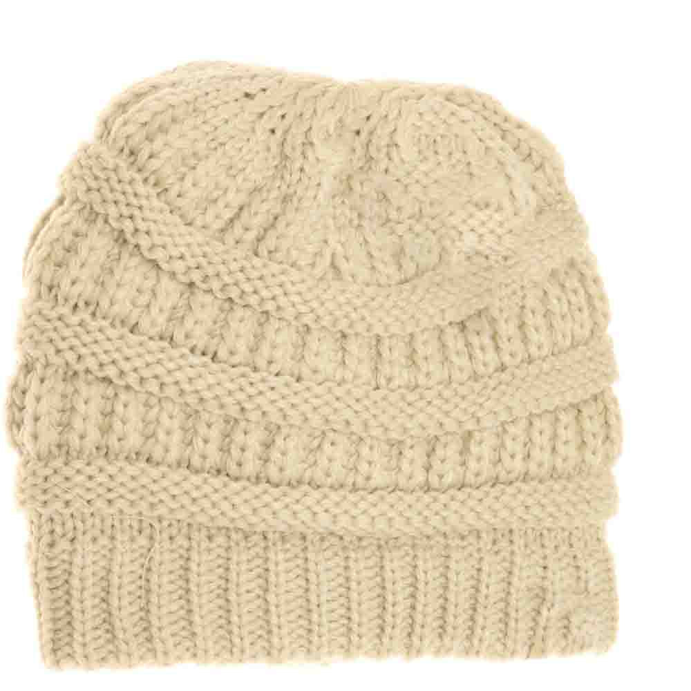Kids Solid Fuzzy Lined C.C Beanie