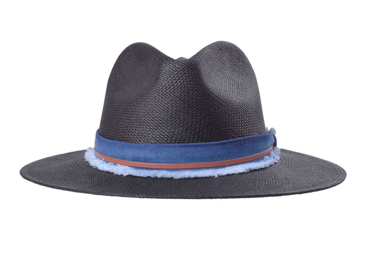 Indigo Panama Hat - Handwoven