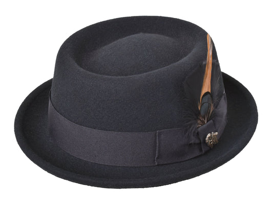 Wool Felt Classic Hat Pork Pie Stingy