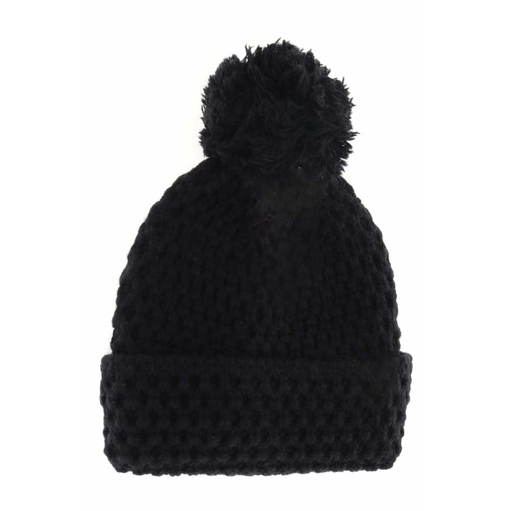 KIDS Bee Stitch Knit Pom C.C Beanie