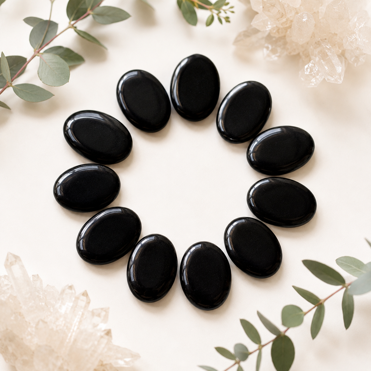Black Obsidian Pocket Stones.