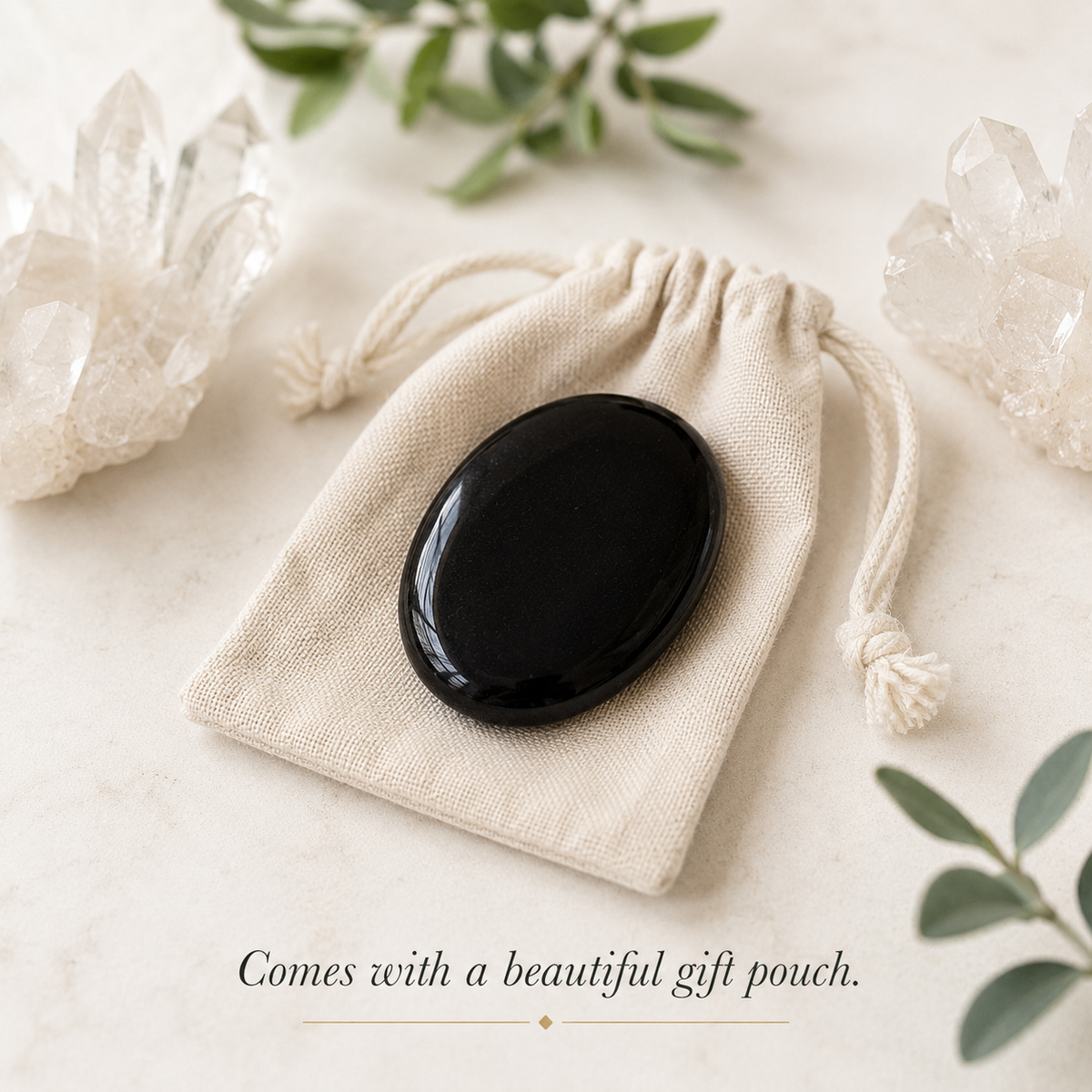 Black Obsidian Pocket Stones.