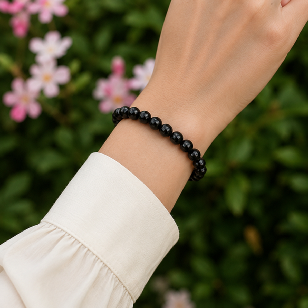 Black Onyx Bracelet | Vintage black onyx bracelet (Confidence and Knowledge)