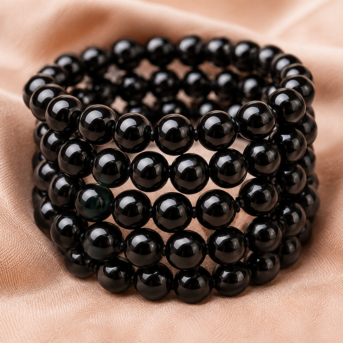 Black Onyx Bracelet | Vintage black onyx bracelet (Confidence and Knowledge)