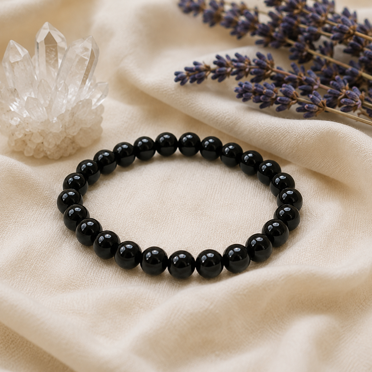 Black Onyx Bracelet | Vintage black onyx bracelet (Confidence and Knowledge)