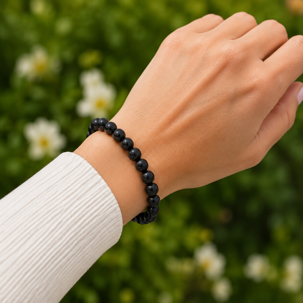 Black Shungite Bracelet (Cleansing and Elimination Toxins)