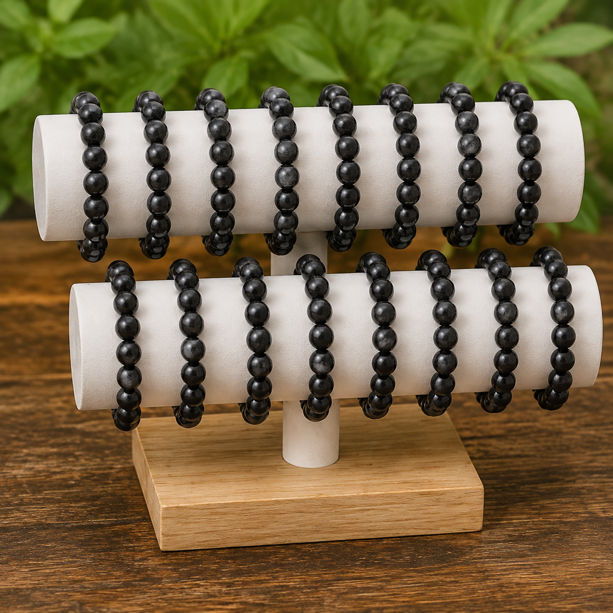 Black Shungite Bracelet (Cleansing and Elimination Toxins)