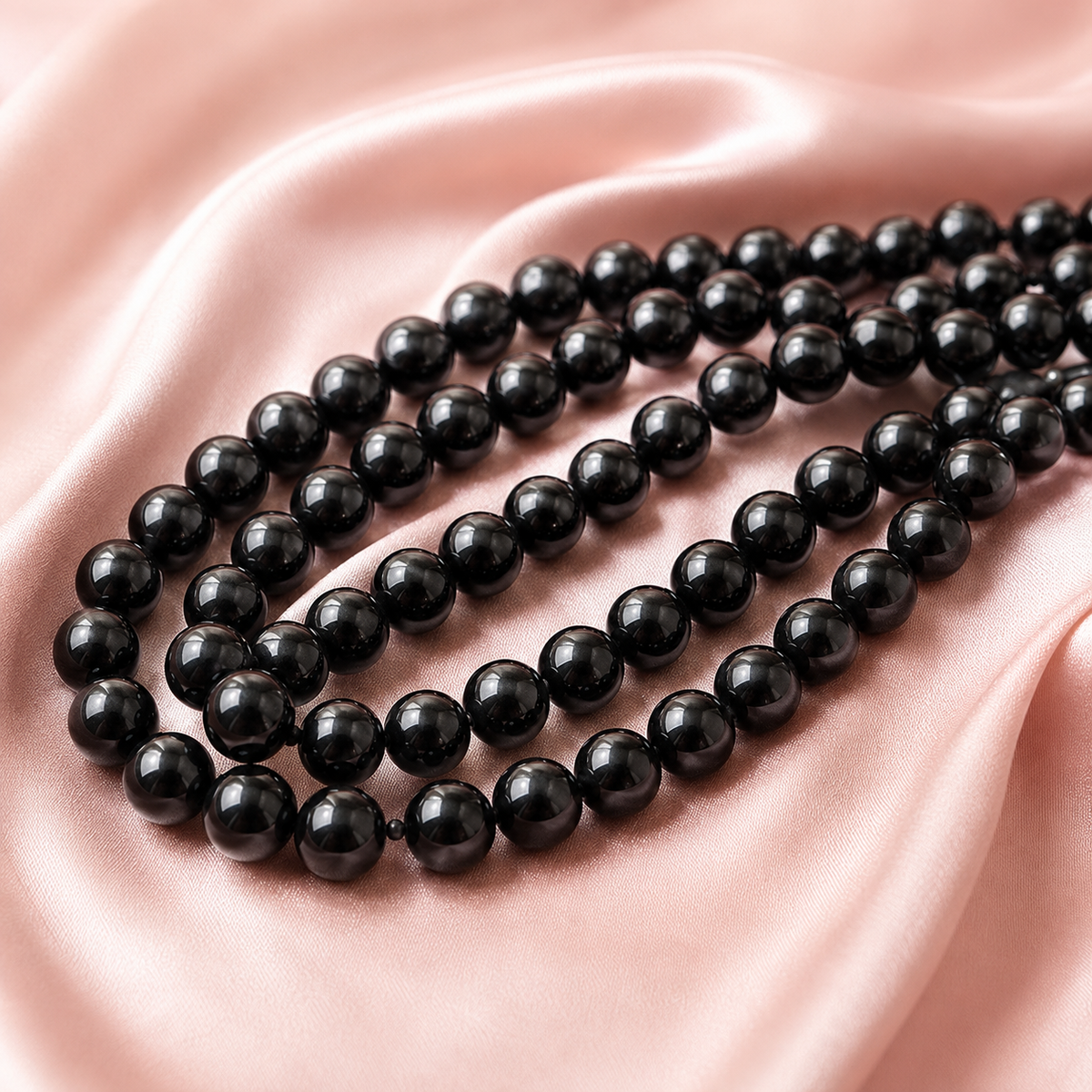 Black Tourmaline Beads, Natural Round Crystal Beads 4mm to 12mm