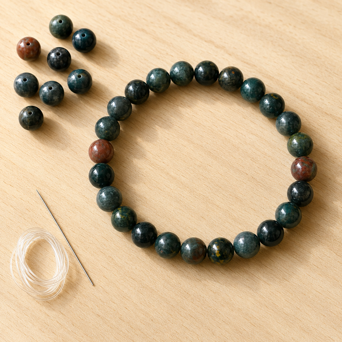 Bloodstone Bracelet | African Bloodstone Bracelet (Altruism and Strength)