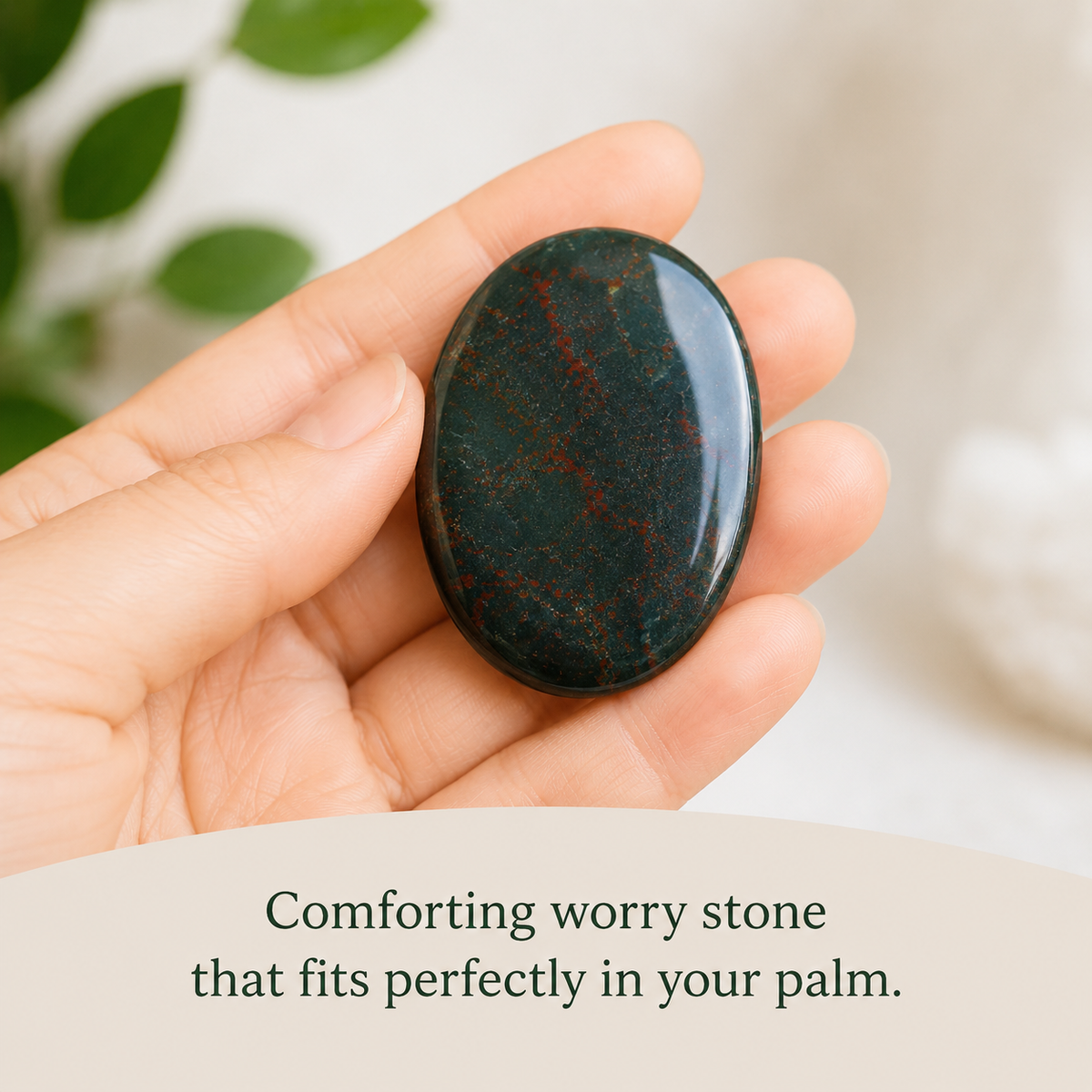 Bloodstone Worry Pocket Stones (Protection and Strength)