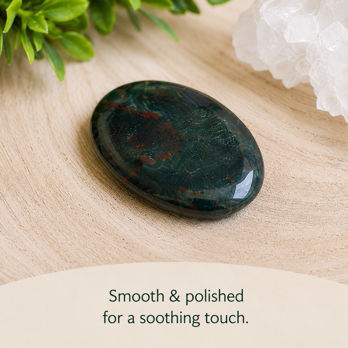 Bloodstone Worry Pocket Stones (Protection and Strength)