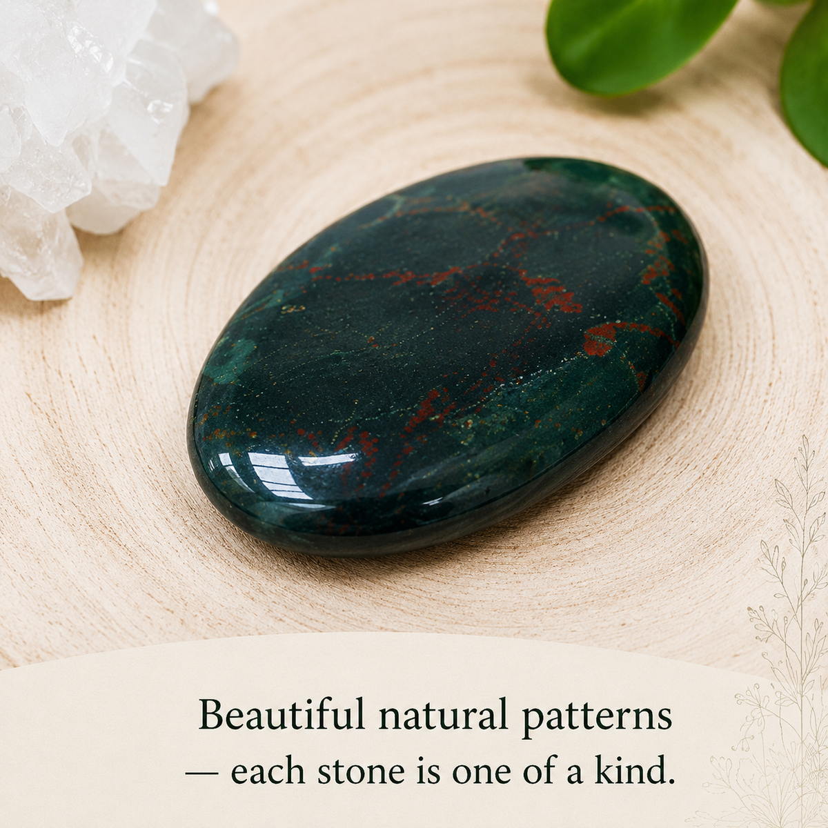 Bloodstone Worry Pocket Stones (Protection and Strength)