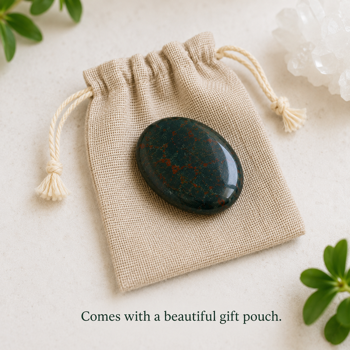 Bloodstone Worry Pocket Stones (Protection and Strength)