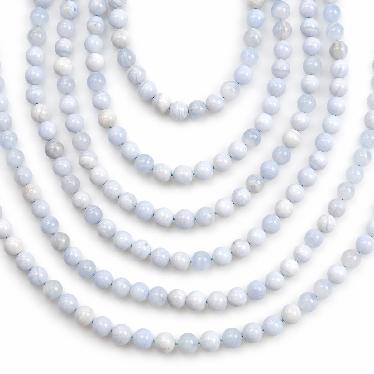Blue Lace agate Beads, Natural Round Crystal Beads 4mm to 10mm