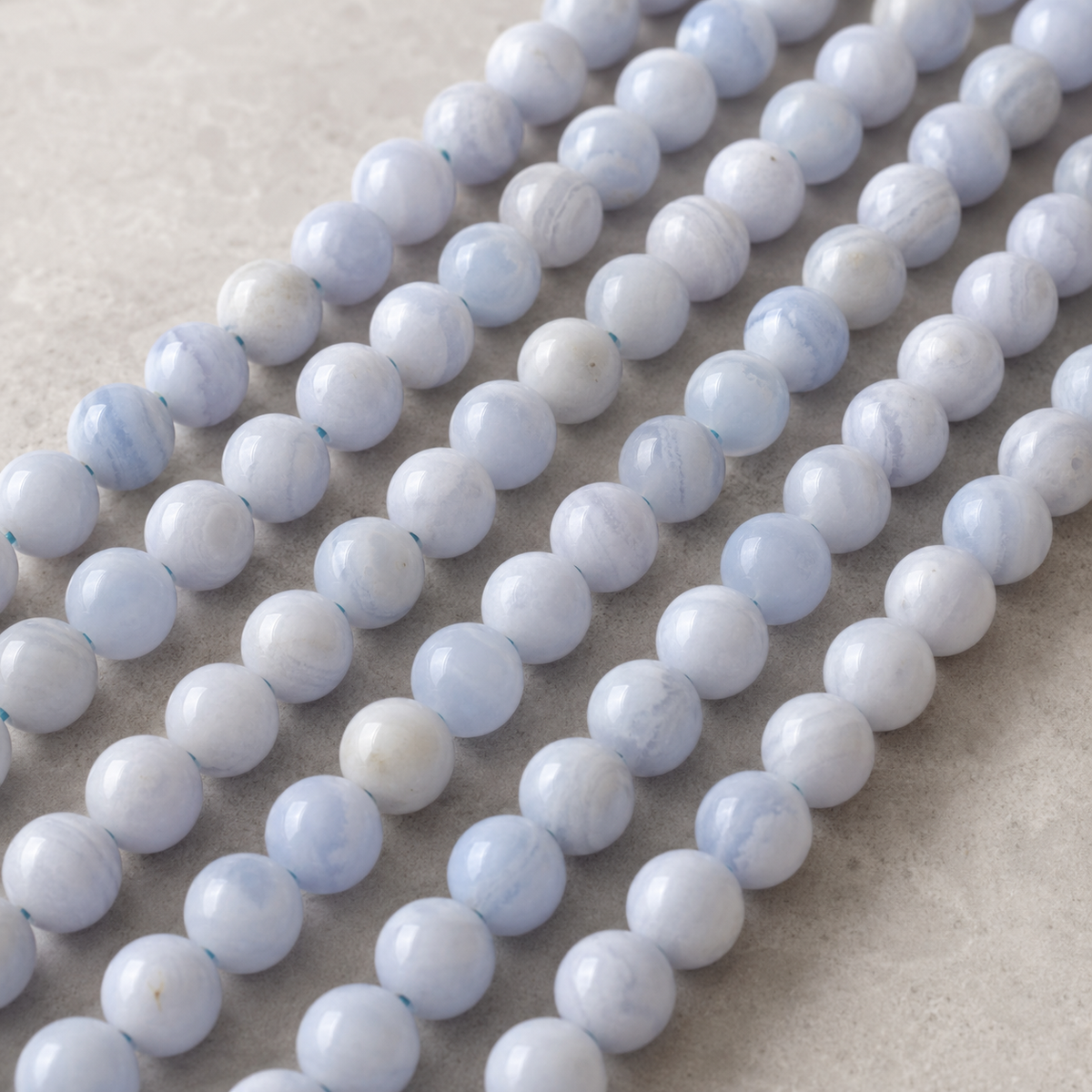 Blue Lace agate Beads, Natural Round Crystal Beads 4mm to 10mm