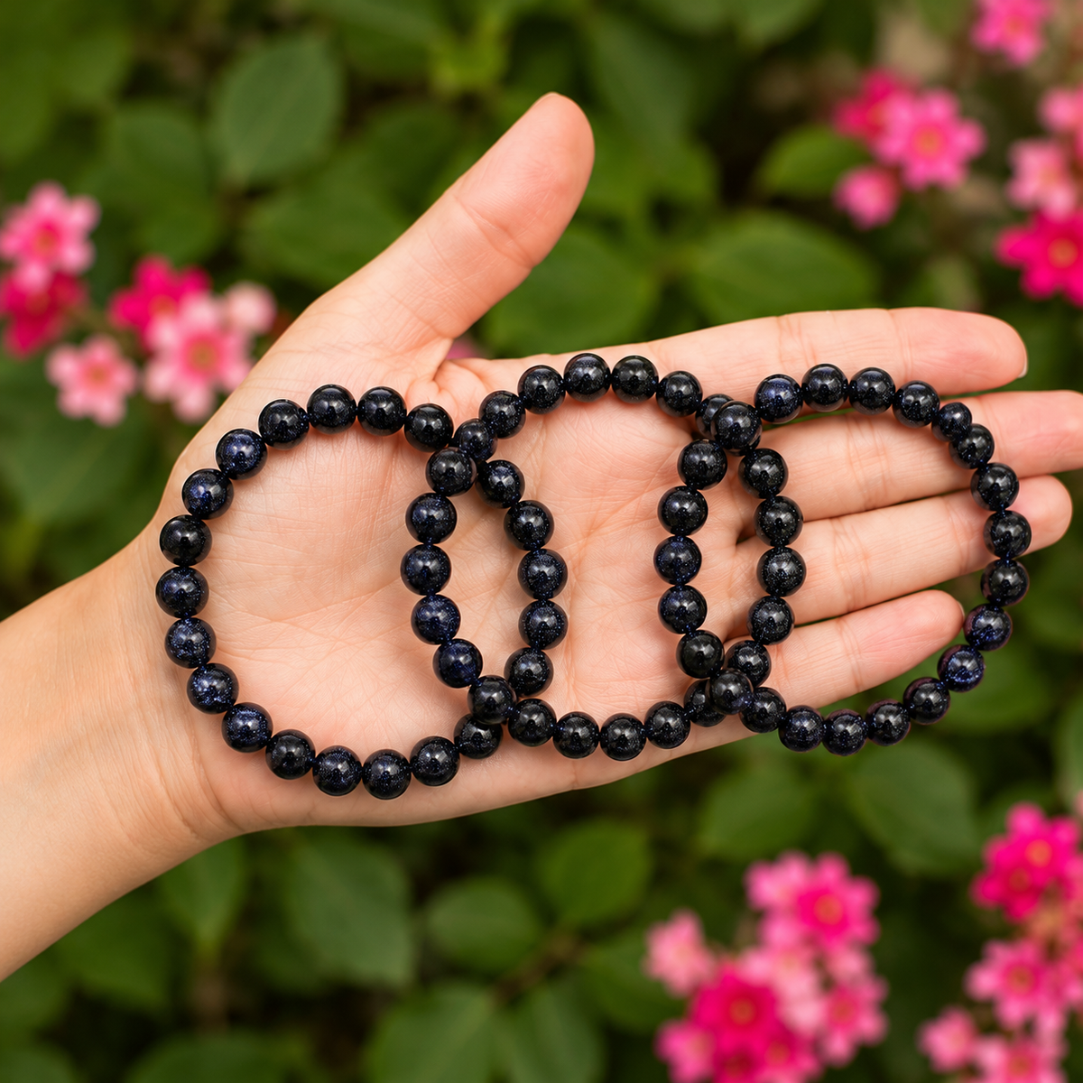 Blue Sandstone Bracelet | Carved in Sandstone Blue Bracelet (Inspiration and Trust)