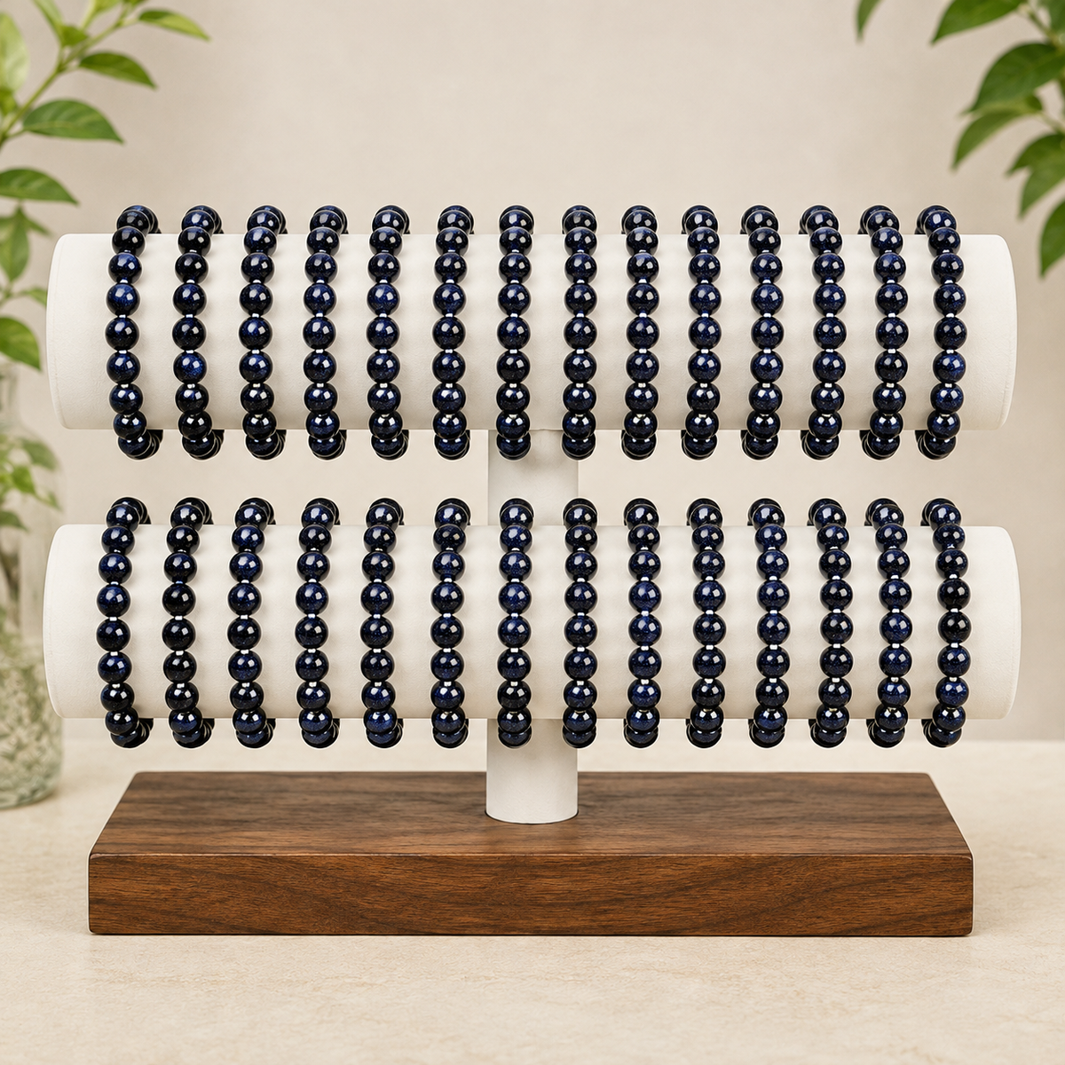 Blue Sandstone Bracelet | Carved in Sandstone Blue Bracelet (Inspiration and Trust)