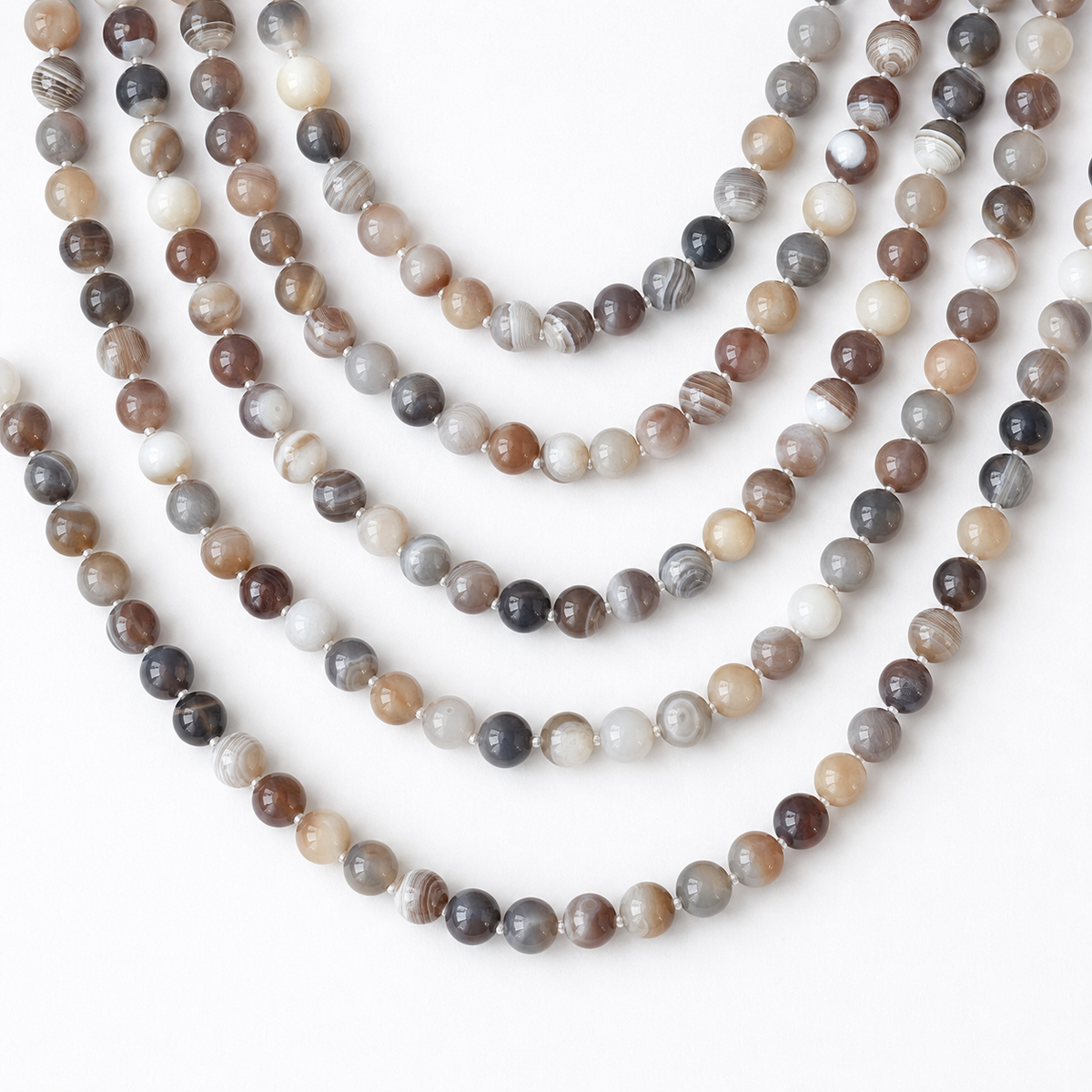 Botswana Agate Beads, Natural Round Crystal Beads 6mm to 10mm