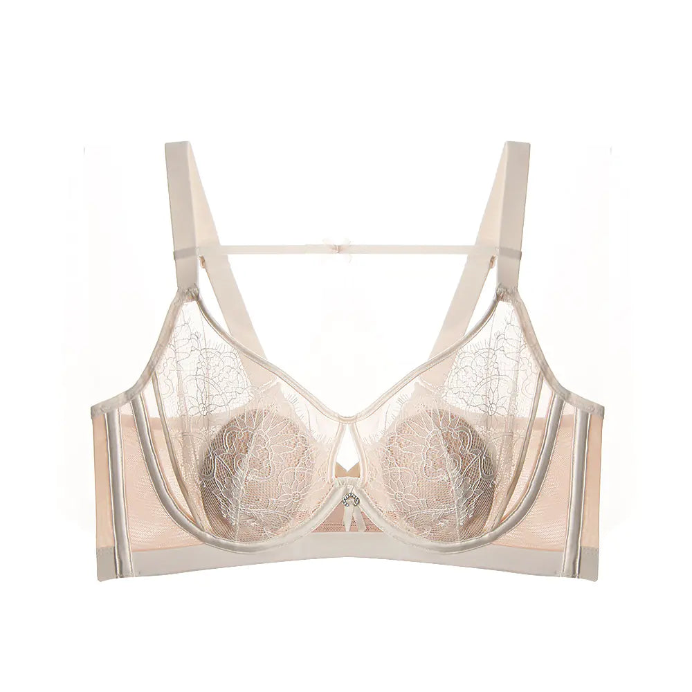 Ultra-Thin Women's Lace Memory Foam Underwire Bra - Lingerie