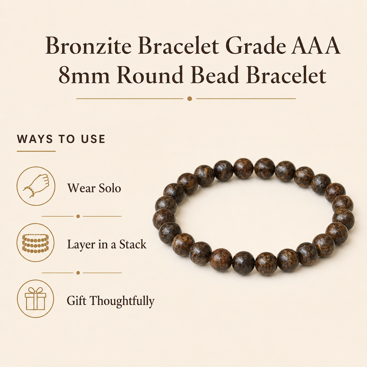 Bronzite Bracelet (Leadership and Channeling )
