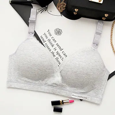 Wire-Free Breathable Nursing Bra with Front Closure - 888