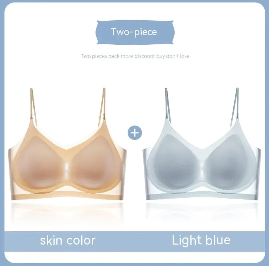 Ultra-Thin Gauze Beauty Back Sling Bra - Lingerie