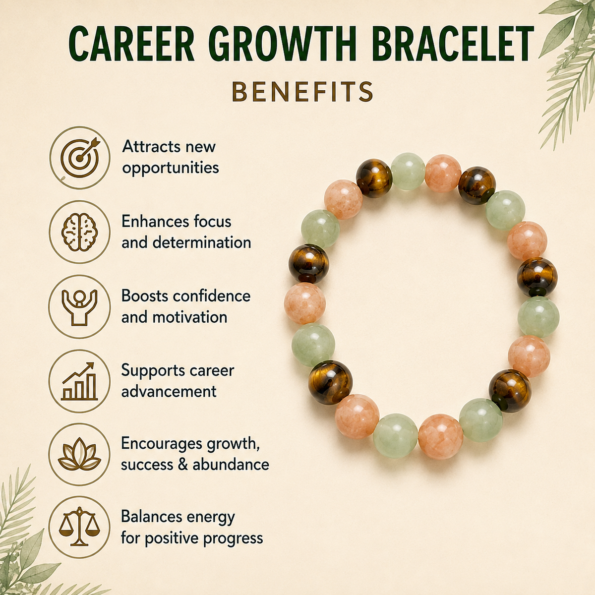 CAREER GROWTH/NEW OPPORTUNITY Crystal Bracelet for Student.