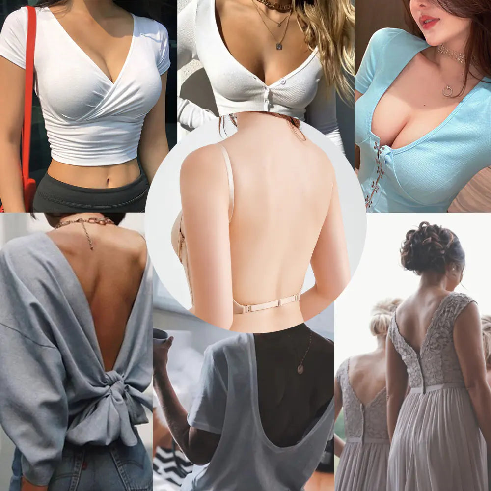 Backless Push-Up Bra for Small Bust Women - Lingerie
