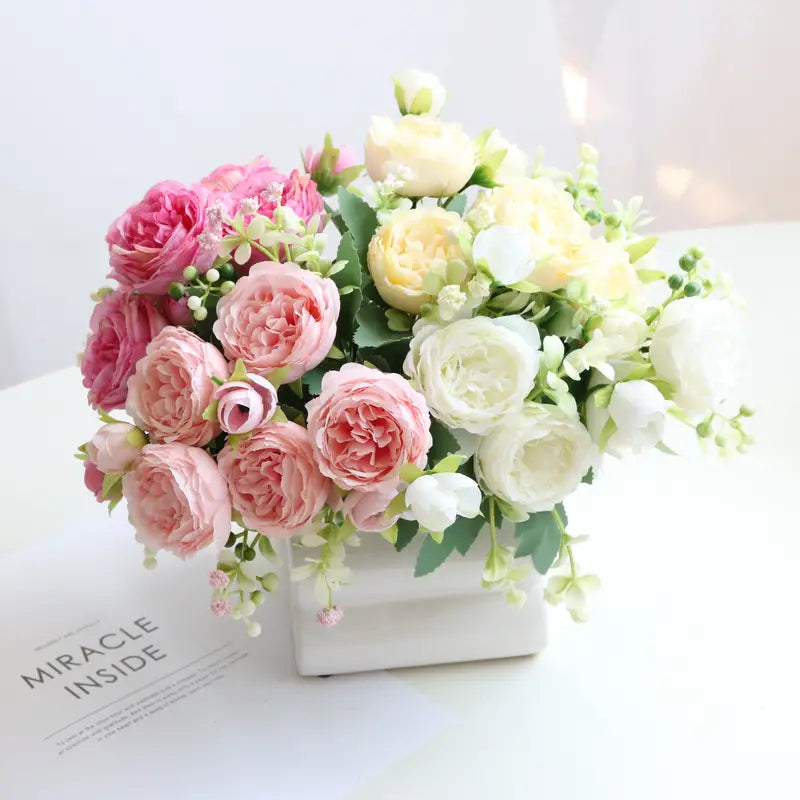 5 Heads Artificial Peony Simulation Flower Decoration