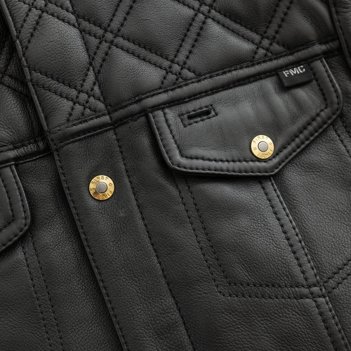12 Gauge Men's Motorcycle Leather Vest