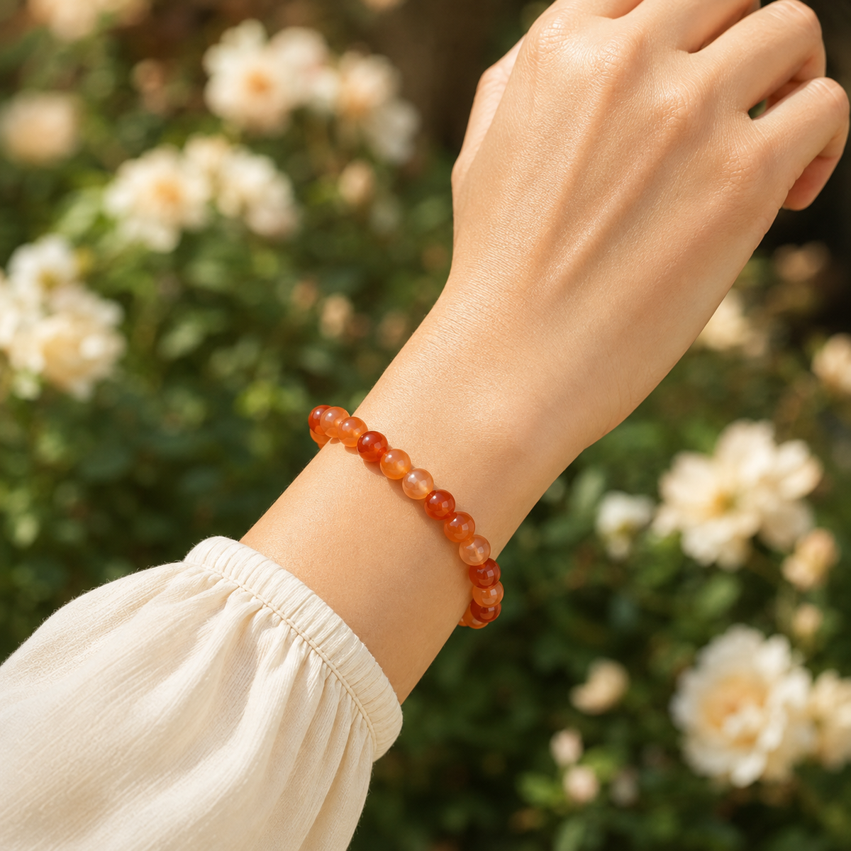 Red Carnelian Bracelet | Carnelian Crystal Bracelet (Courage and Sexuality)
