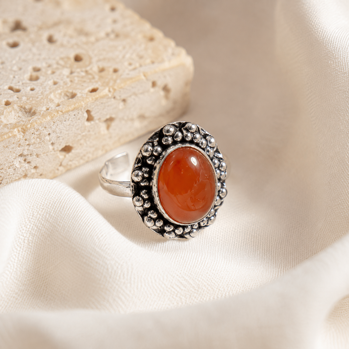 Carnelian rings – Gemstone rings Natural Crystal Healing Jewelry Collection