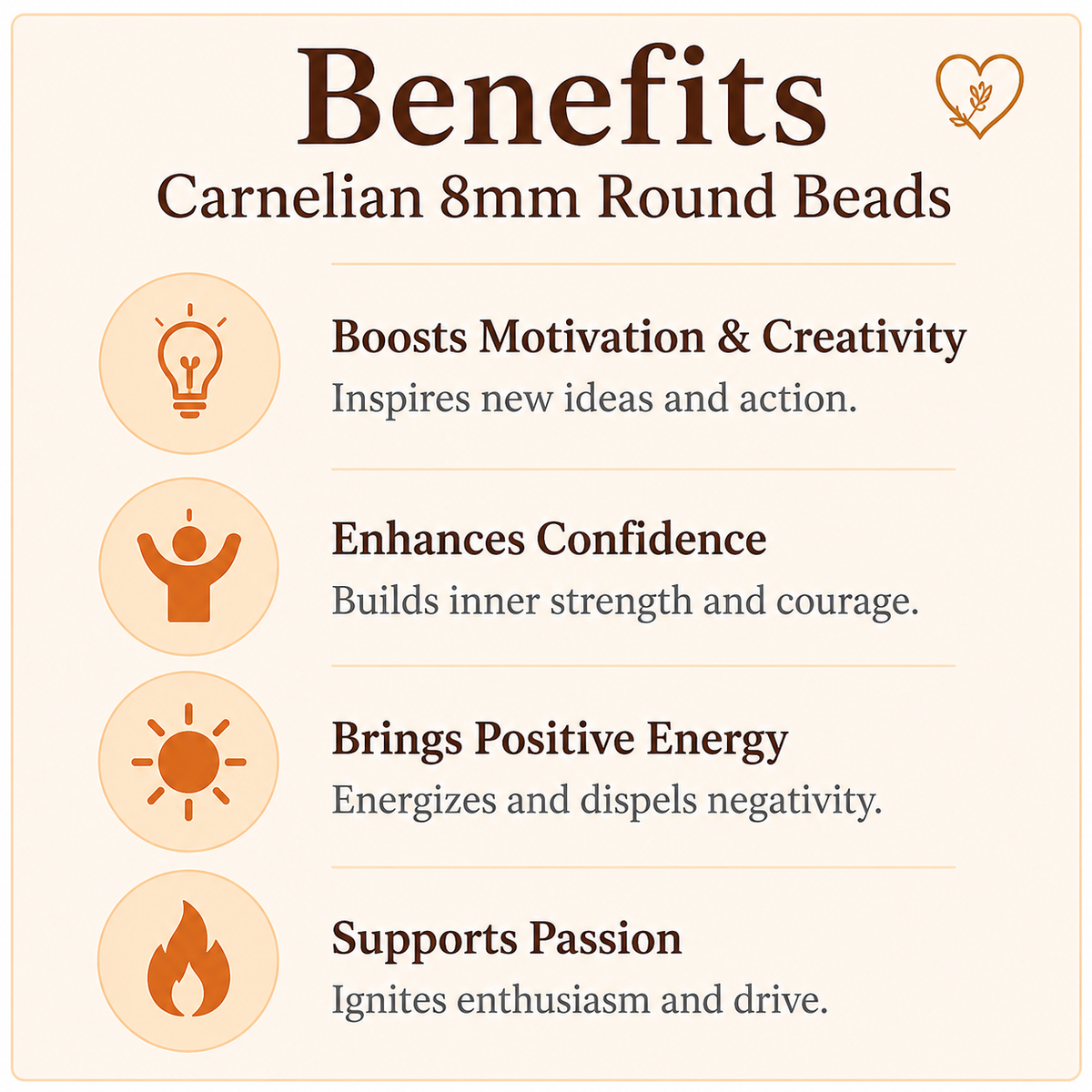 Carnelian Beads, Natural Round Crystal Beads 4mm to 12mm