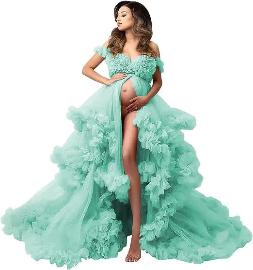 New Cross-Border Maternity Sheer Dress for Photography - 888