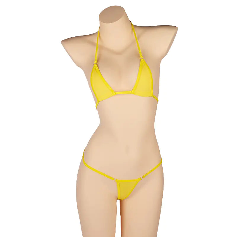 Lingerie Set with Ultra-Thin Sheer Material (Bikini Style)