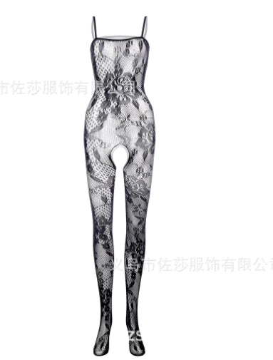 Women's Sexy Cami Bodysuit with Open Crotch Bodysock - Lingerie
