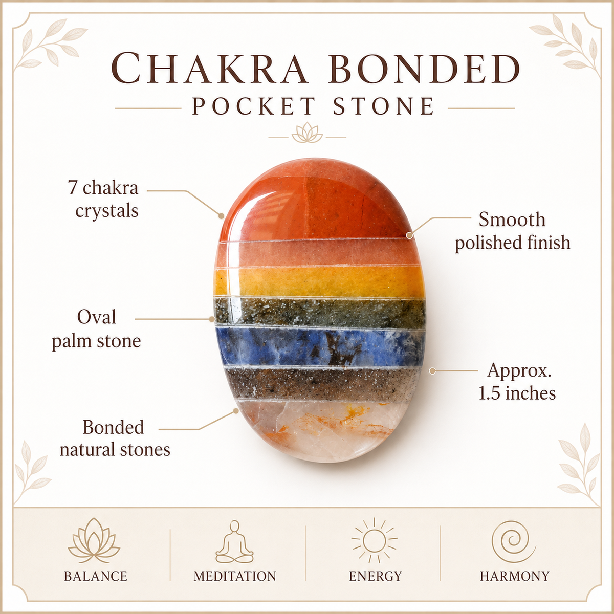 Chakra Bonded Pocket Stones.