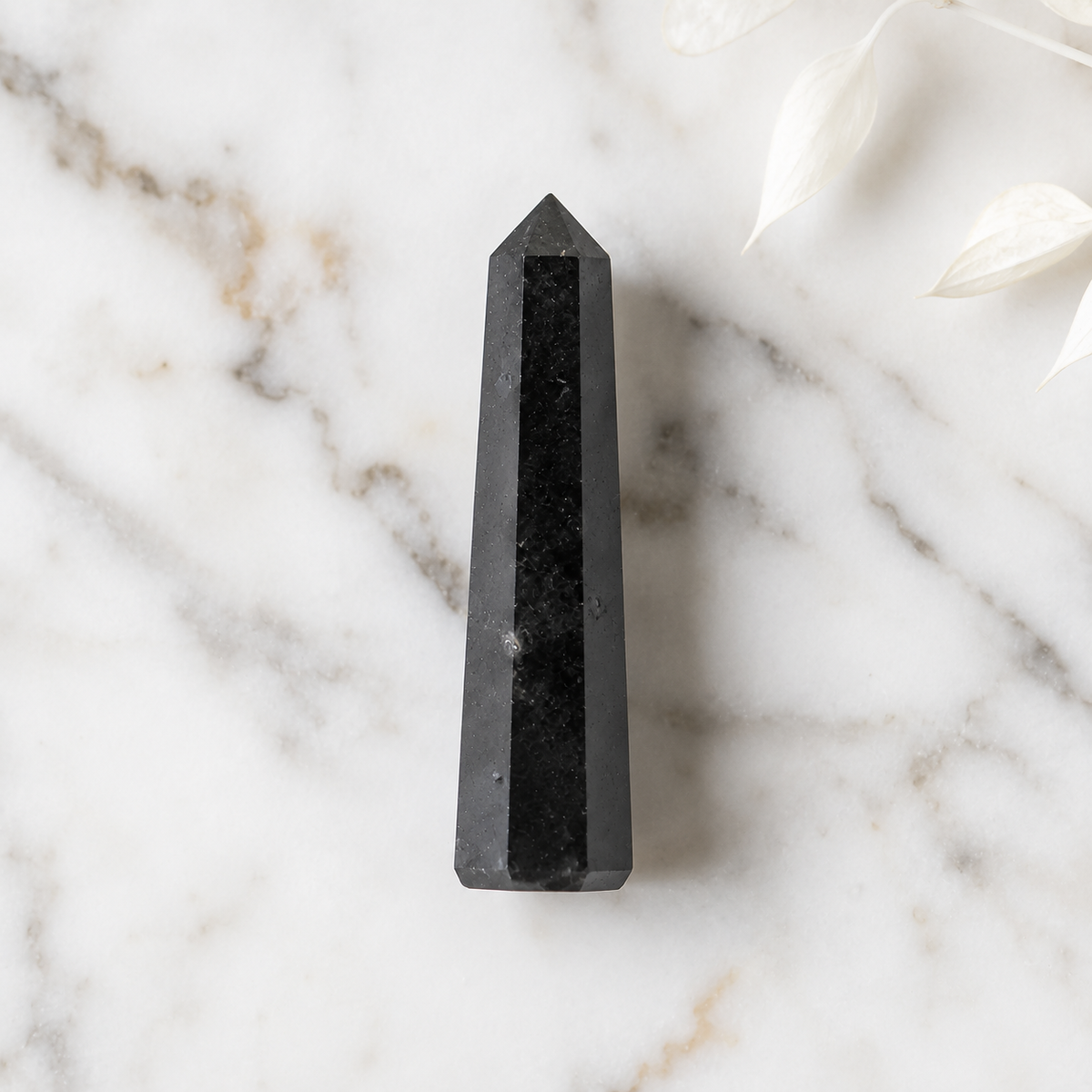 Black Shungite Tower Point (Purification and Inflammation)