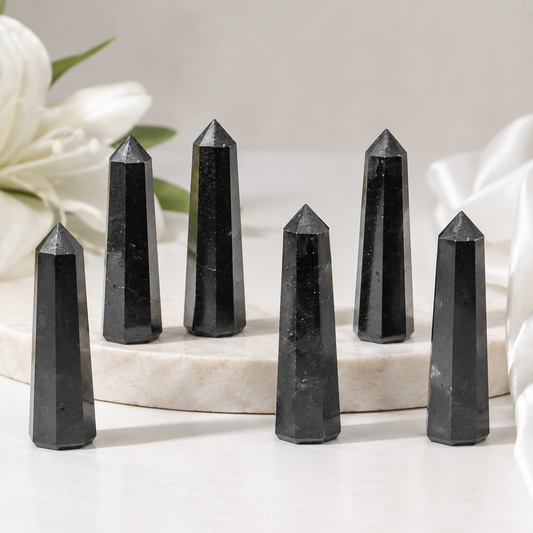 Black Shungite Tower Point (Purification and Inflammation)
