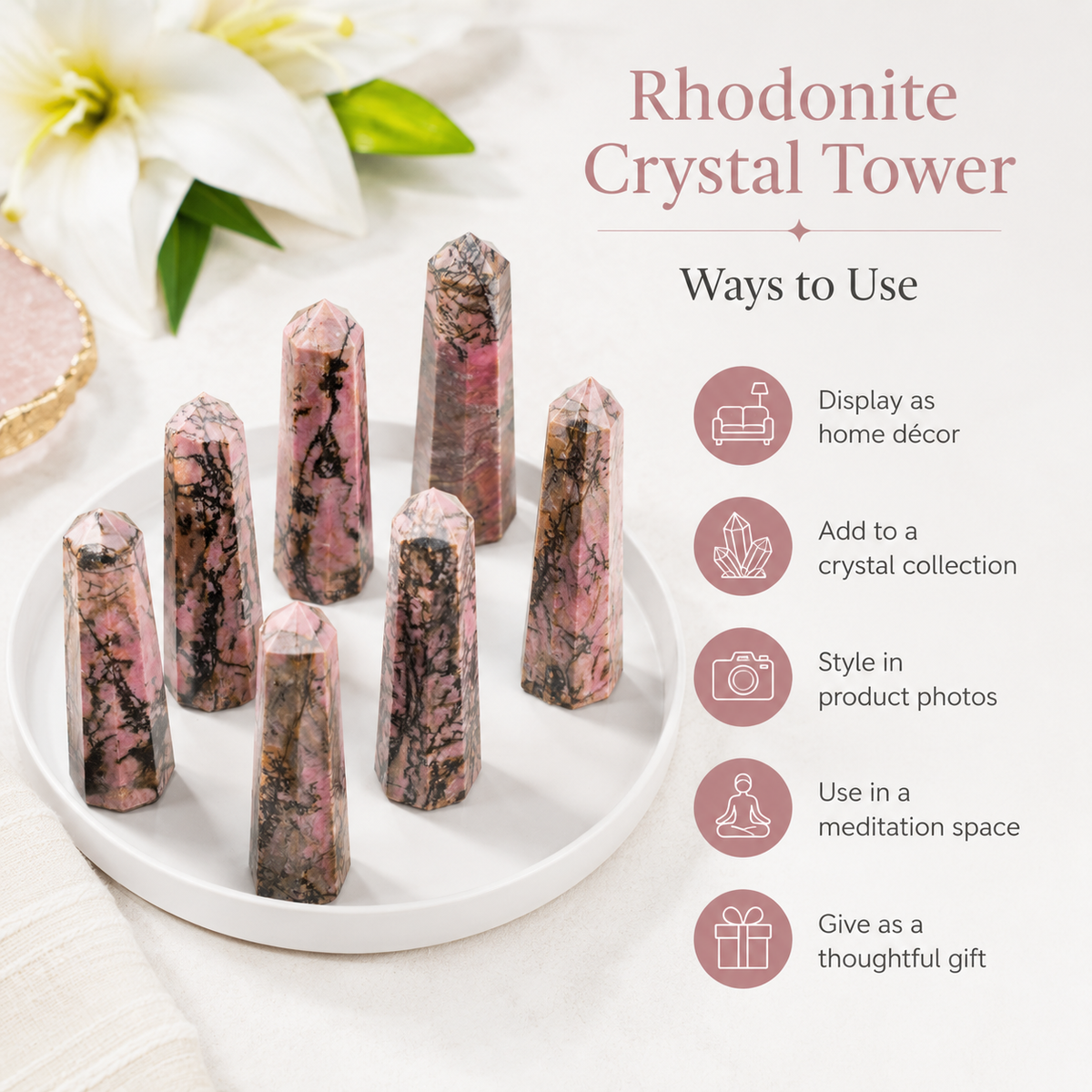 Rhodonite Tower Point (Codependency and Self-Destruction)