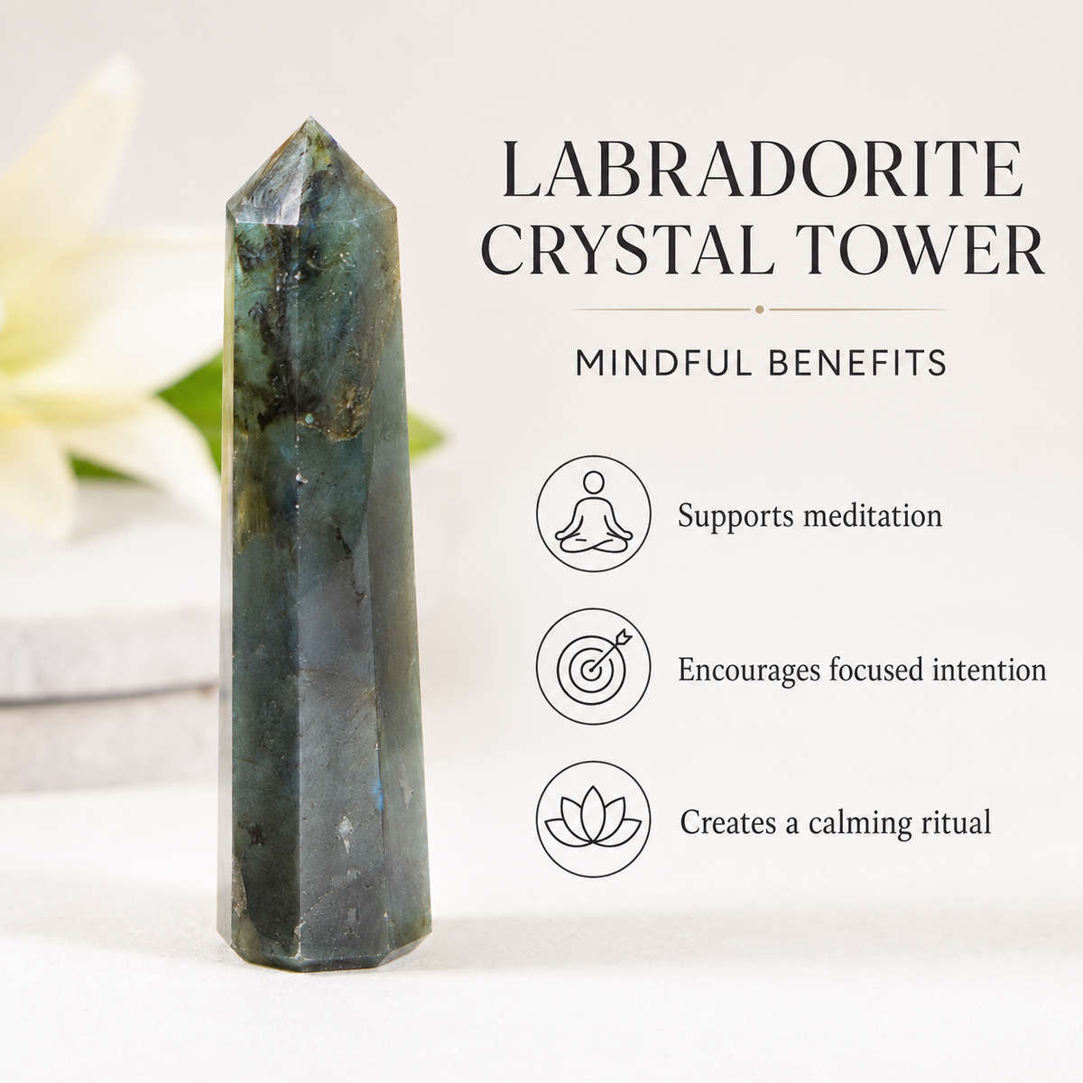 Labradorite Tower Point ( Intuition and Spiritual Enlightenment)