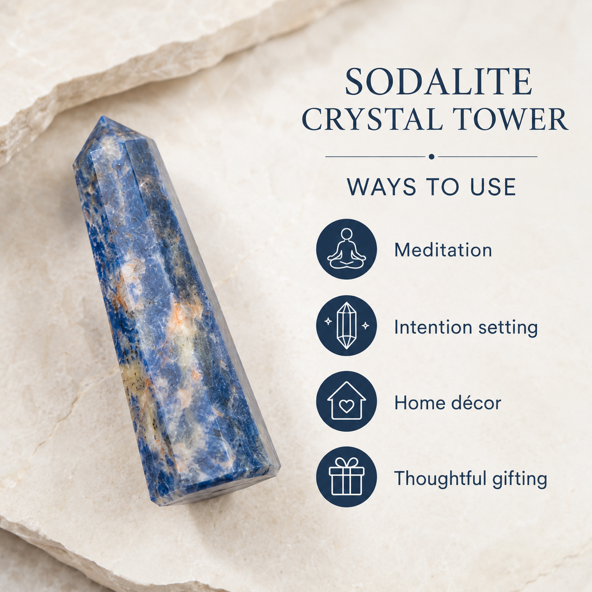 Sodalite Tower Point (Self-Esteem and Self-Acceptance)