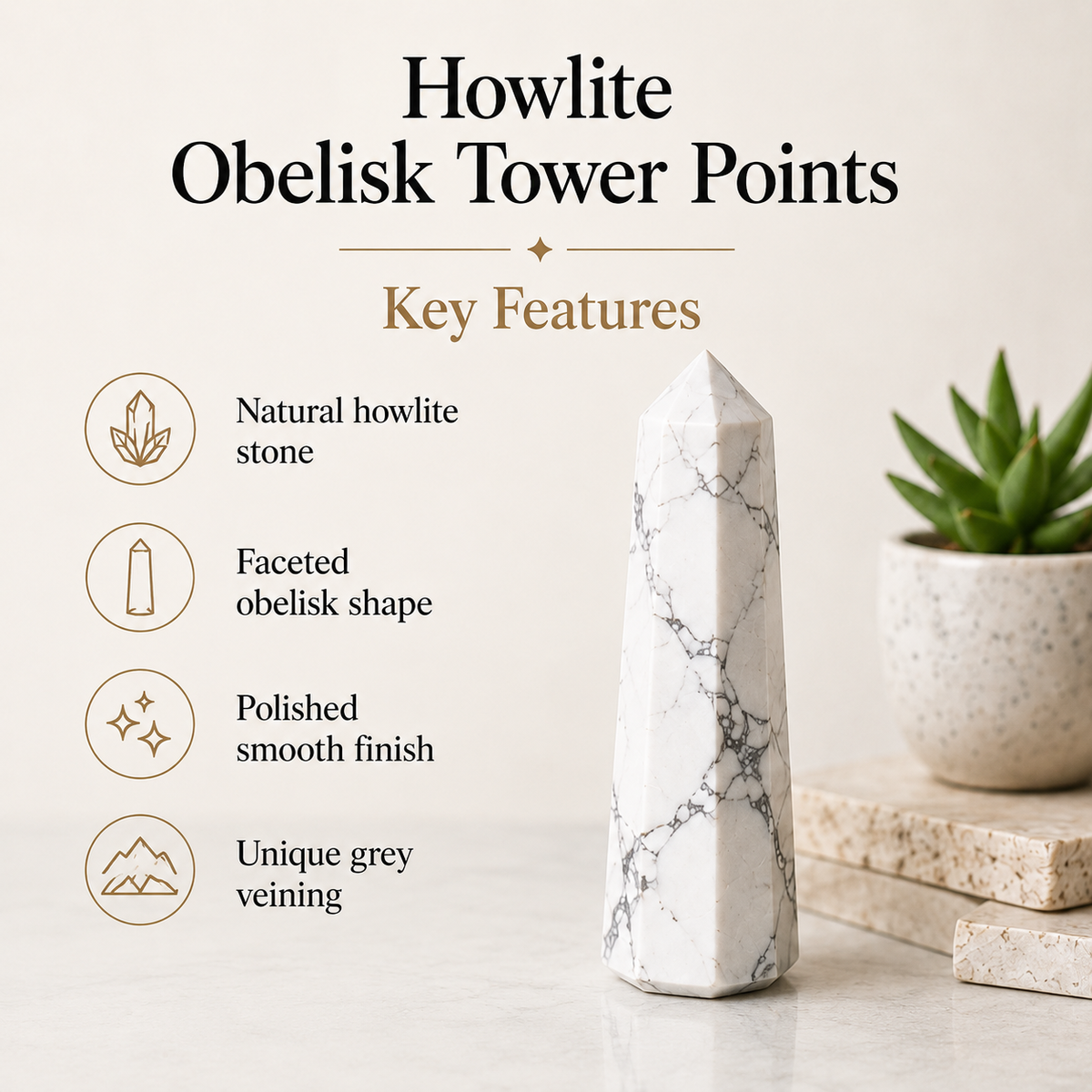 Howlite Tower Point (Knowledge and Communication)