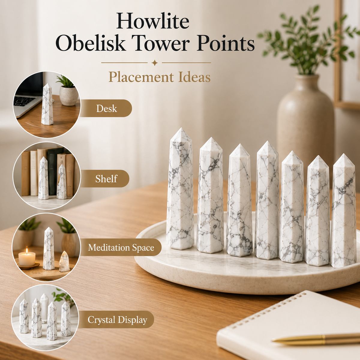 Howlite Tower Point (Knowledge and Communication)