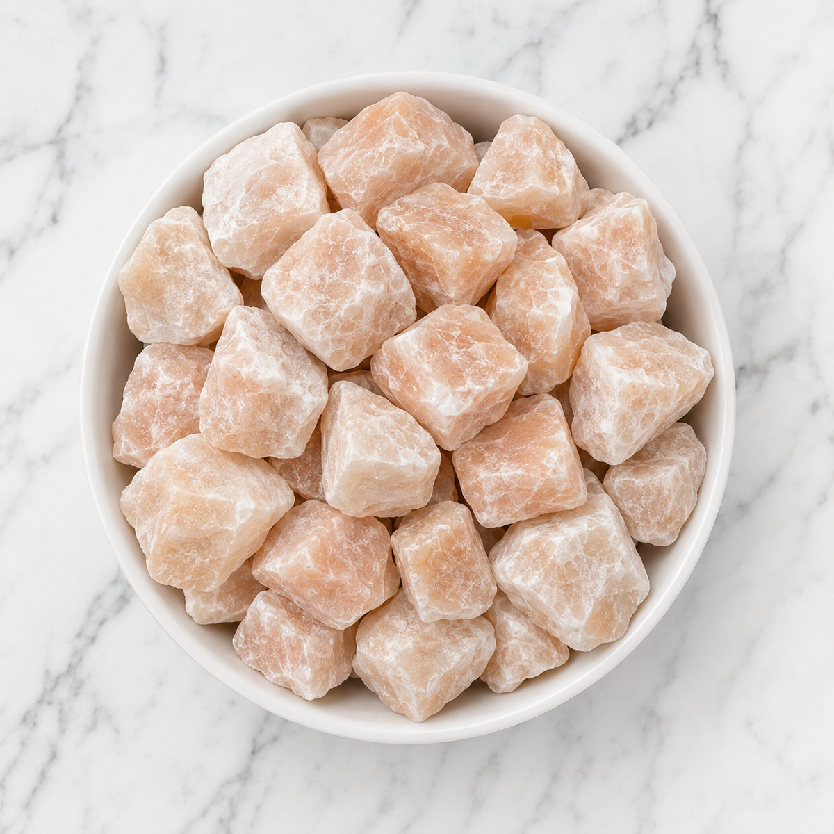 Peach Moonstone Rough Rocks (Confidence and Good Luck)