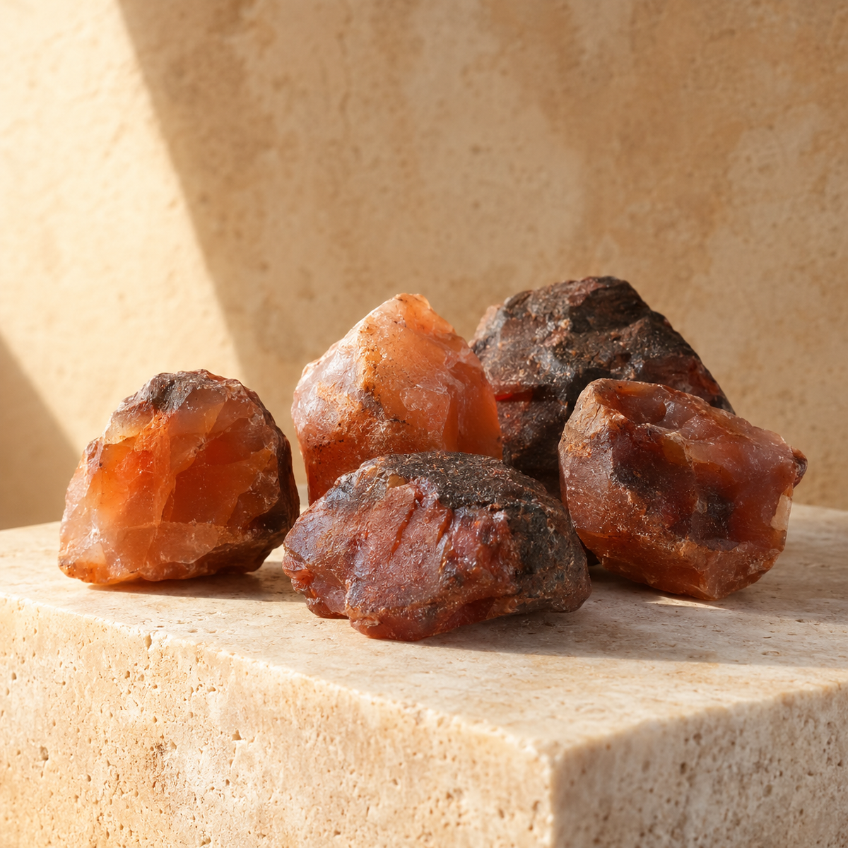 Carnelian Rough Rocks (Motivation and Stimulates Creativity)