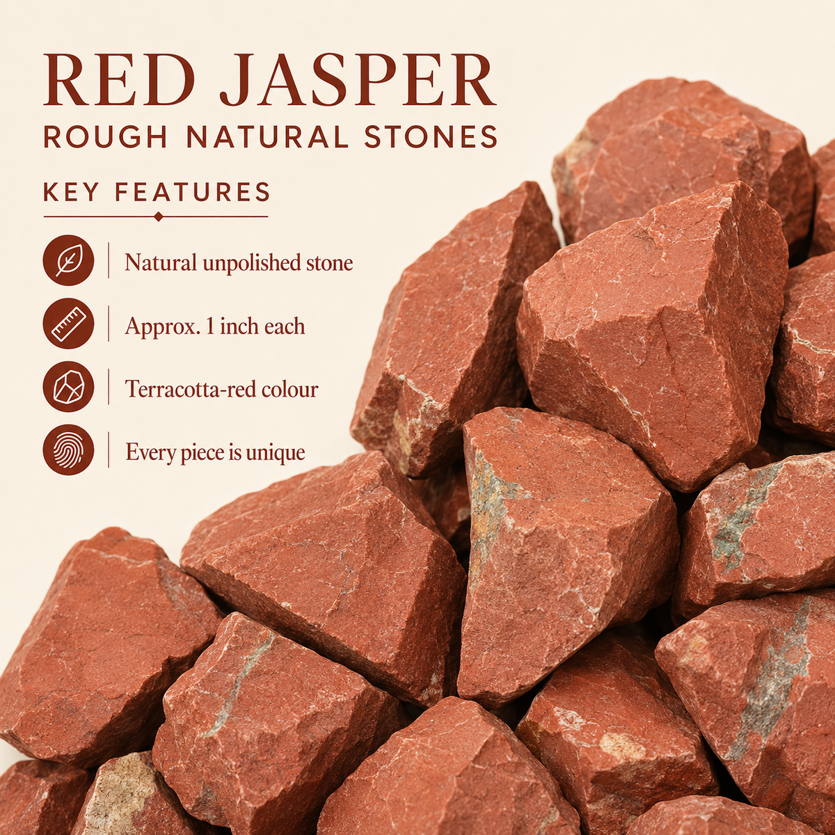 Red Jasper Rough Rocks (Strength and Protection)