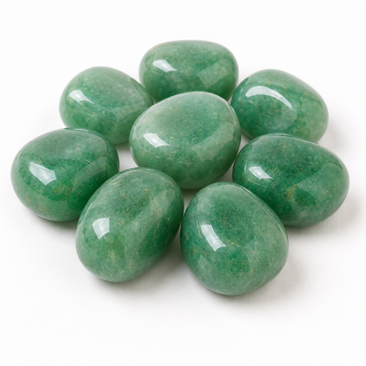 Green Aventurine Tumbled Crystals (Emotional Understanding and Luck And Good Fortune)