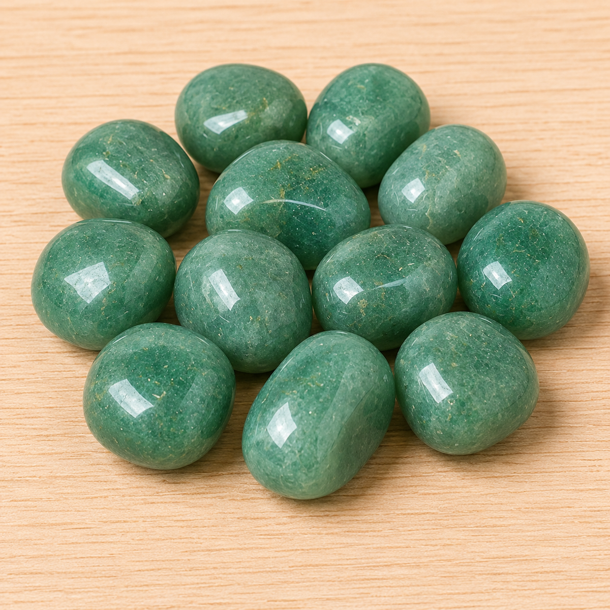Green Aventurine Tumbled Crystals (Emotional Understanding and Luck And Good Fortune)